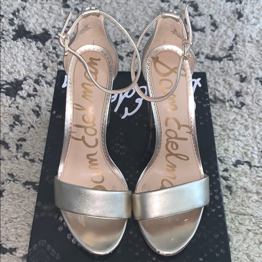 Sam Edelman Yaro Light Gold leather sandals , 9M